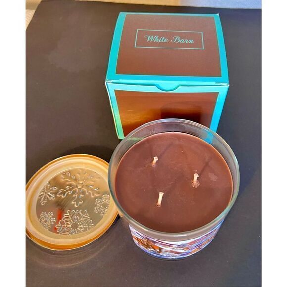 NEW! Rare! Bath & Body Works 3 Wick Candle SKI LODGE Smoky Vanilla, Cypress - Picture 7 of 11